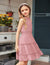 Arshiner Girls Halter Neck Sleeveless Dress Casual Flowy Swiss Dot Smocked Cute Summer Dress for 5-12 Years