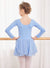 Arshiner Kid Girls Long Sleeve Shiny Ballet Dance Dress Tutu Skirted Leotard