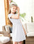 Arshiner Girls Short Sleeve Dresses Cute A Line Midi Casual Summer Dress for Kids