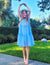 Arshiner Girl's Summer Dress Flared Sleeve Loose Fit Swiss Dots Flowy Pleated Dress