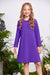 Arshiner Girls Dress Kids Long Sleeve Solid Color Casual T-Shirt Dress