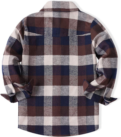 Arshiner Toddler Boys Girls Long Sleeve Plaid Shirt