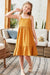 Arshiner Girl's Summer Sundress Spaghetti Strap Solid Linen Midi Dress Casual Cami Dresses