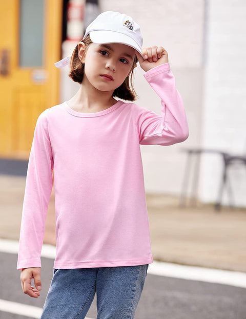 Arshiner Kids 3 Pack Long Sleeve Tees Girls Tees 3pcs Shirts