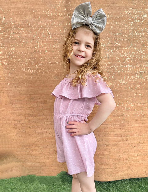 Arshiner Girls Kids Jumpsuit Off Shoulder Ruffle Romper Playsuit Summer Outfits Clothes Set