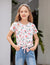 Arshiner Girls Casual Short Sleeve T Shirts Kids Crewneck Tie Knot Front Tops Cute Print Tees for 3-13 Years