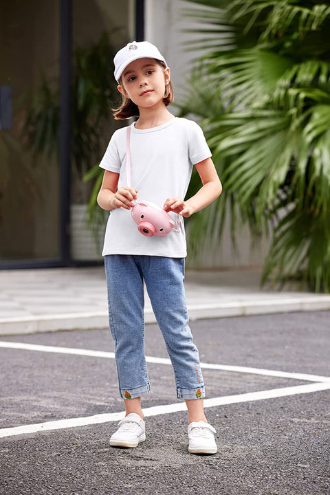 Arshiner Kids 2 Pack Short Sleeve Tees Girls Basic Tees 2pcs Shirt for Tie Dye