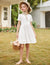 Arshiner Girls Short Sleeve Ruffle Hem A-Line Casual Skater Party Dress with Pockets 6-12 Years