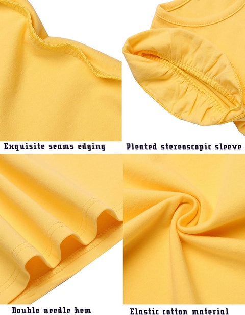 Arshiner Little Girls Plain Flutter T Shirts Ruffle Sleeve Tank Tops