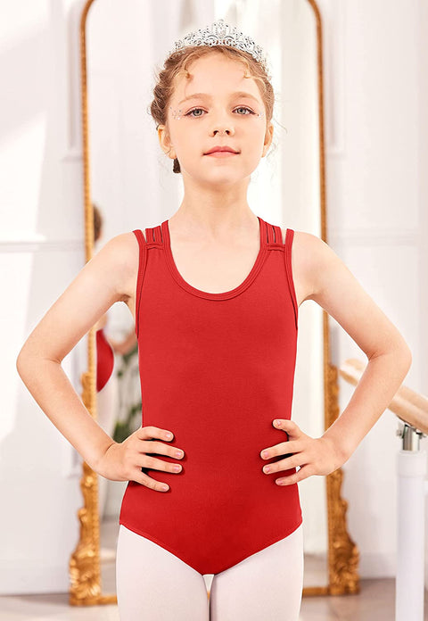 Arshiner Girls' Gymnastic Ballet Dance Tutu Dress Camisole Tank Leotard Skirt