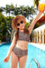 Arshiner Girls Bikini Beach Swimwear 2 Piece Swimsuits Floral Printing Bathing Suits for 4-12 Years