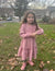 Arshiner Girls Dresses Casual A-line Ruffled Button Long Sleeve Corduroy Swing Dress