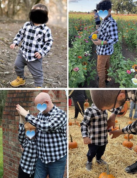 Arshiner Toddler Boys Girls Long Sleeve Plaid Shirt