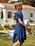 Arshiner Girls Dresses Long Sleeve Loose Plain Casual Ruffle Swing Long Midi Dress with Belt for 5-14 Years
