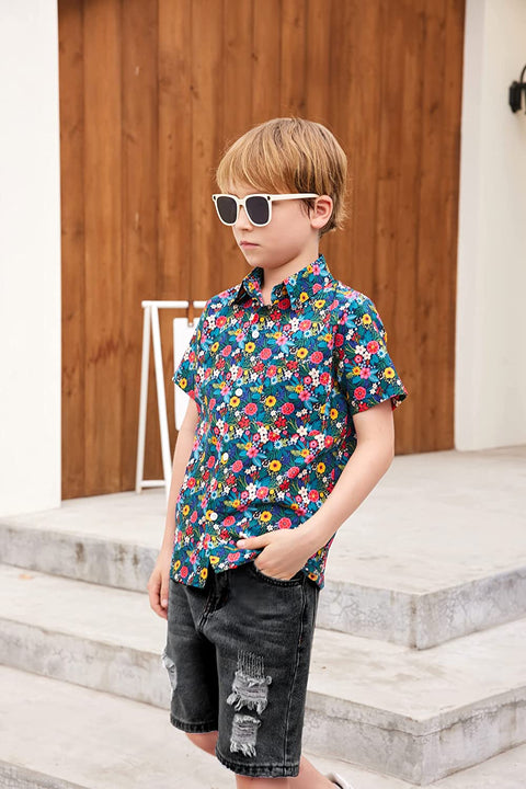 Arshiner Boys Ripped Denim Shorts Boys Straight Distressed Jeans Shorts Summer Casual Short with Pocket for Boys