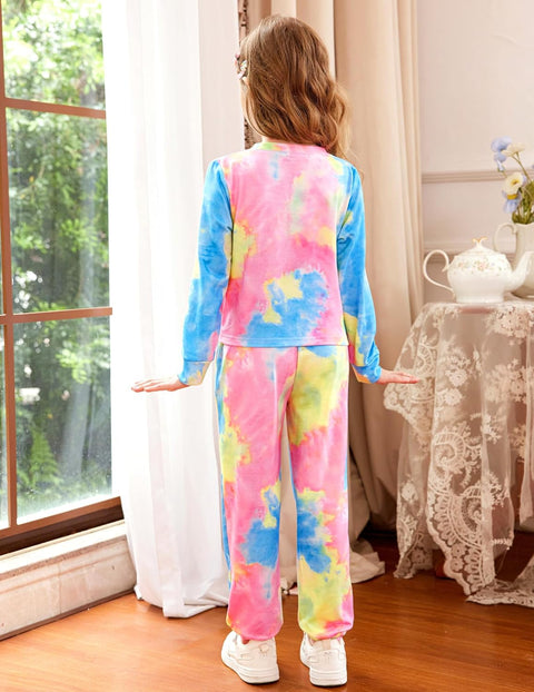 Arshiner Girls 2 Piece Outfits Fashion Twist Front Tracksuit Jogger set