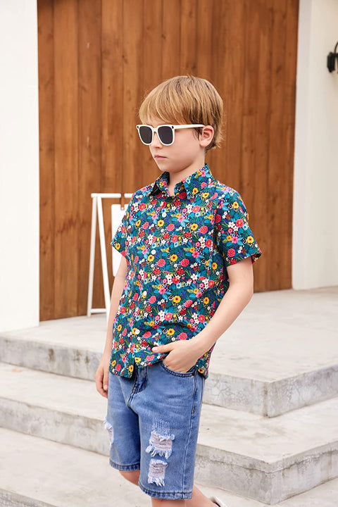 Arshiner Boys Ripped Denim Shorts Boys Straight Distressed Jeans Shorts Summer Casual Short with Pocket for Boys