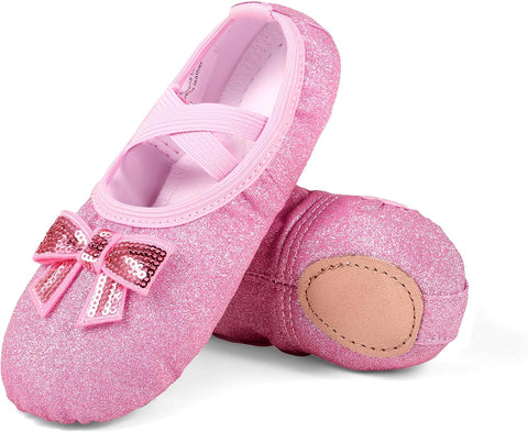 Arshiner Ballet Shoes for Girls Canvas Ballet Slippers Dance Shoes with Elastic Band for Toddler/Little Kid/Big Kid