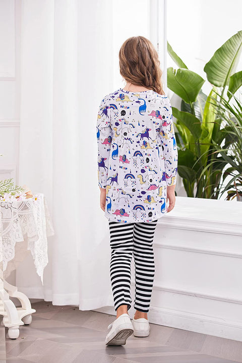 Arshiner Little Girls Unicorn Clothing Sets Long Sleeve Tops Pants