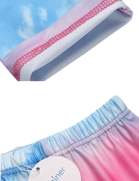 Arshiner Girl's Ankle Length Leggings 3-Pack Flower Stretch Pants