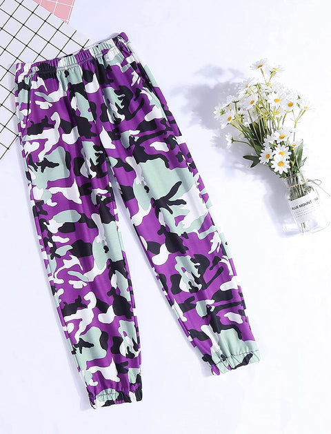 Arshiner Kids Girls Tie Dye Joggers Comfort Loose Sweatpants High Waist Trouser