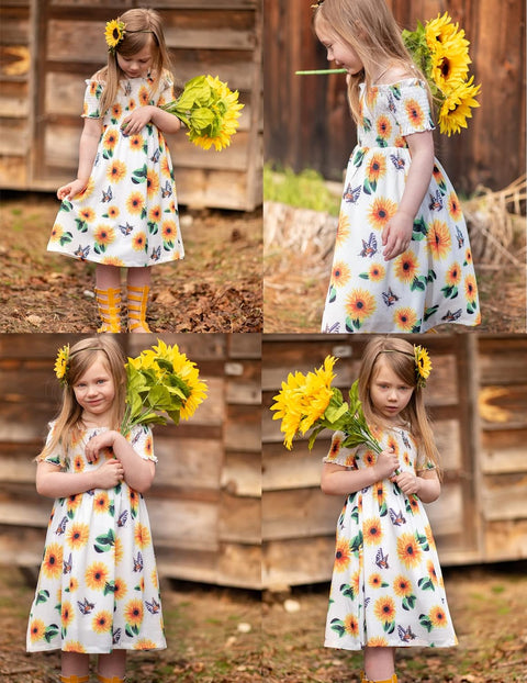 Arshiner Girls Casual Summer Floral Sleeveless Sundress Holiday Cami Dress for 4-13 Years