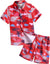 Arshiner Boys 2 Piece Outfits Hawaiian Shorts Sets Button Down Short Sleeve Shirt and Shorts