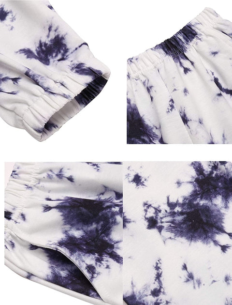 Arshiner Kids Girls Tie Dye Joggers Comfort Loose Sweatpants High Waist Trouser