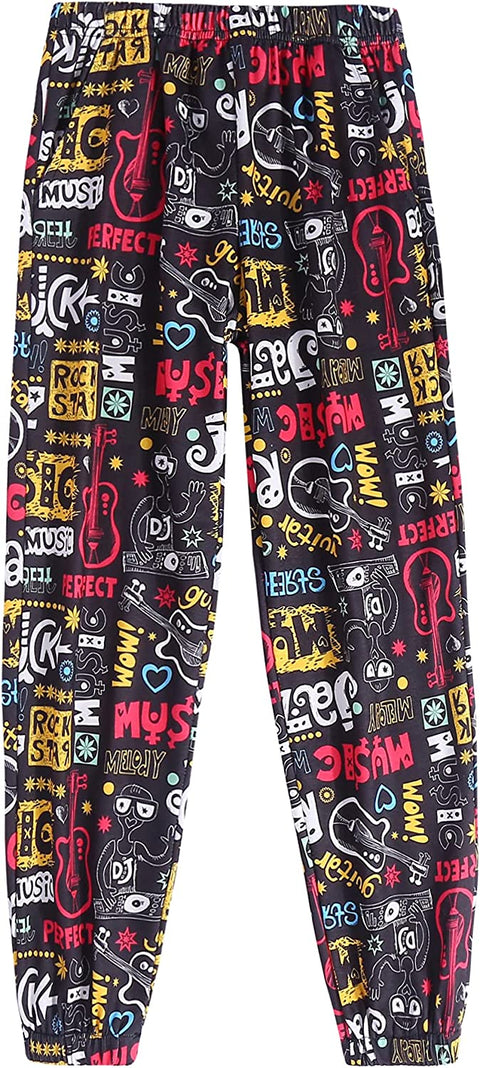 Arshiner Kids Girls Tie Dye Joggers Comfort Loose Sweatpants High Waist Trouser