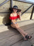 Arshiner Girls Bathing Suit Two Pieces Bikini Set Ruffle Pompon Tassel Summer Beach Swimsuit