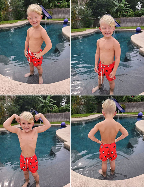 Arshiner Boys Quick Dry Swim Trunks Kids Beach Board Shorts Swim Shorts Little Boys Bathing Suit