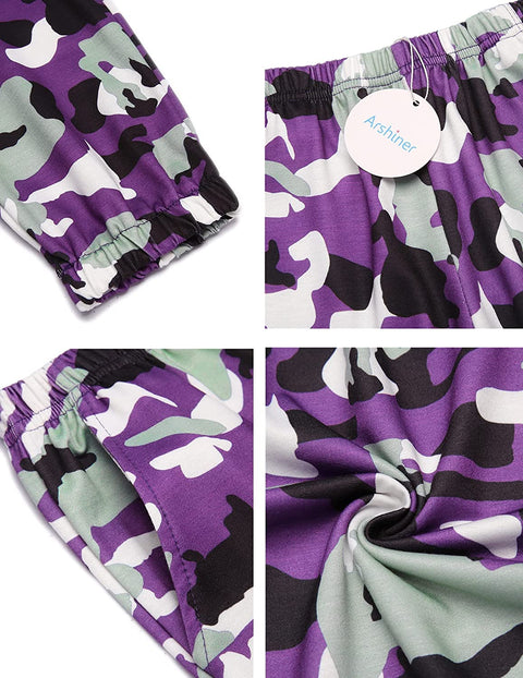 Arshiner Kids Girls Tie Dye Joggers Comfort Loose Sweatpants High Waist Trouser