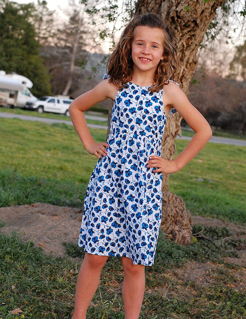 Arshiner Girls Linen Ruffle Backless Dress