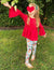 Arshiner Toddler Girls Outfits Floral Patchwork Tops+Pants Sets Long Flare Sleeve 2pcs Pants Sets