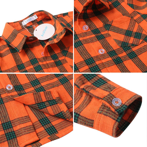 Arshiner Toddler Boys Girls Long Sleeve Plaid Shirt